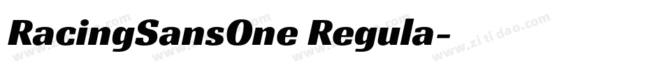 RacingSansOne Regula字体转换
